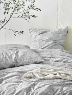 Irisette Seersucker-Bettwäsche silberfarben