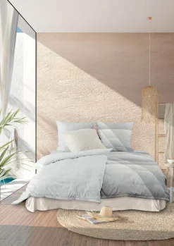 Irisette Seersucker-Bettwäsche braun