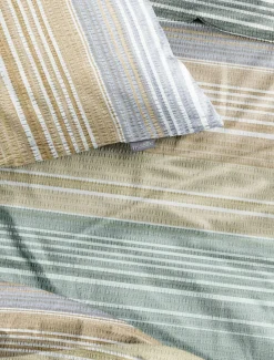 Irisette Seersucker-Bettwäsche blau