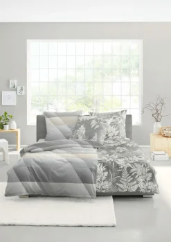 Irisette Seersucker-Bettwäsche silberfarben