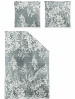 Irisette Seersucker-Bettwäsche silberfarben