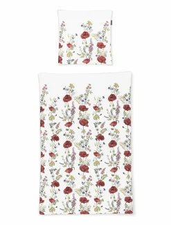 Irisette Seersucker-Bettwäsche rot