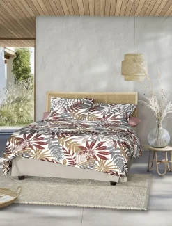 Irisette Seersucker-Bettwäsche rot