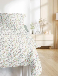 Irisette Seersucker-Bettwäsche rot