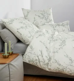 Janine Mako-Satin-Bettwäsche grün