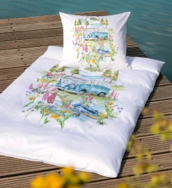 Janine Mako-Satin-Bettwäsche mehrfarbig