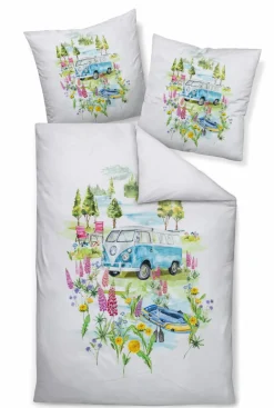 Janine Mako-Satin-Bettwäsche mehrfarbig