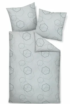 Janine Mako-Satin-Bettwäsche grün