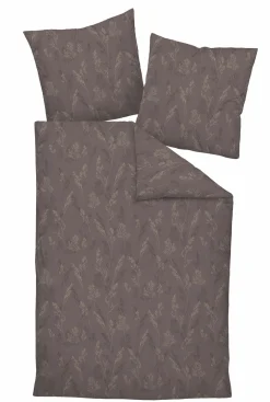 Janine Mako-Satin-Bettwäsche braun