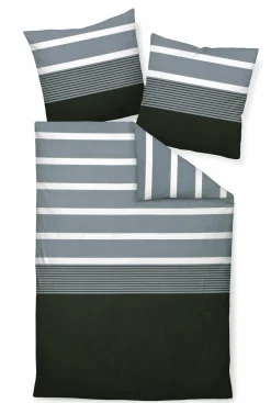 Janine Mako-Satin-Bettwäsche silberfarbengrau