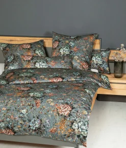 Janine Mako-Satin-Bettwäsche grün