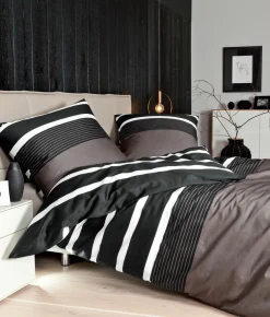 Janine Mako-Satin-Bettwäsche beigebraun