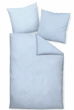 Janine Mako-Satin-Bettwäsche blau