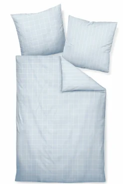 Janine Mako-Satin-Bettwäsche blau