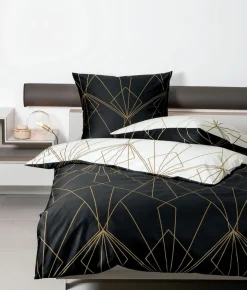 Janine Mako-Satin-Bettwäsche beigebraun