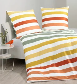 Janine Mako-Satin-Bettwäsche gelb