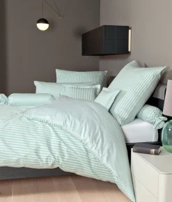 Janine Mako-Satin-Bettwäsche grün