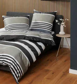 Janine Mako-Satin-Bettwäsche braun