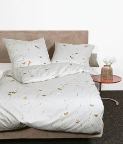 Janine Mako-Satin-Bettwäsche grau