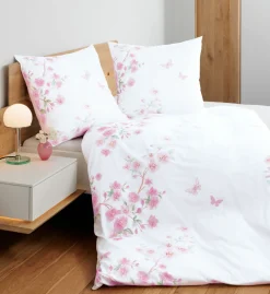 Janine Mako-Satin-Bettwäsche rot