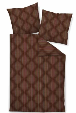 Janine Mako-Satin-Bettwäsche braunbeige