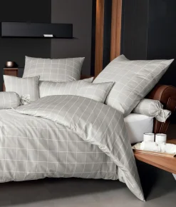 Janine Mako-Satin-Bettwäsche beigebraun