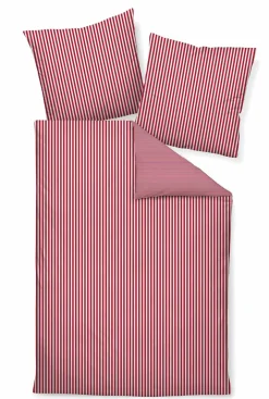 Janine Mako-Satin-Bettwäsche rot