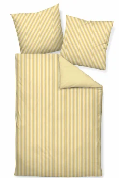 Janine Mako-Satin-Bettwäsche gelb