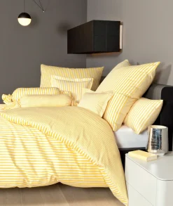 Janine Mako-Satin-Bettwäsche gelb