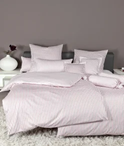 Janine Mako-Satin-Bettwäsche weißpink