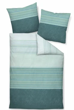 Janine Mako-Satin-Bettwäsche grün