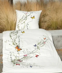 Janine Mako-Satin-Bettwäsche grünmehrfarbig