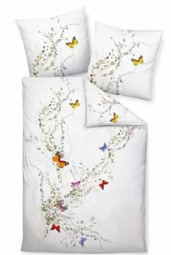 Janine Mako-Satin-Bettwäsche grünmehrfarbig