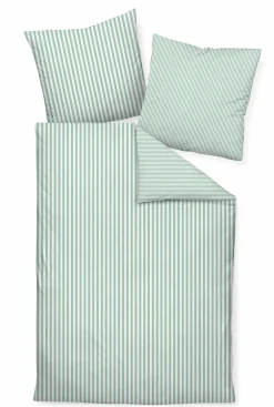 Janine Mako-Satin-Kissenbezug grün