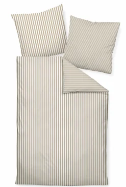 Janine Mako-Satin-Kissenbezug beigebraun