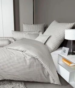 Janine Mako-Satin-Kissenbezug beigebraun