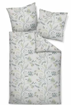 Janine Seersucker-Bettwäsche grün