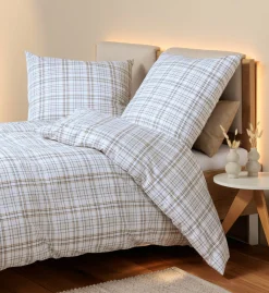 Janine Seersucker-Bettwäsche beigebraun