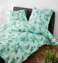 Janine Seersucker-Bettwäsche grünmehrfarbig