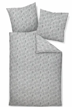 Janine Seersucker-Bettwäsche grau