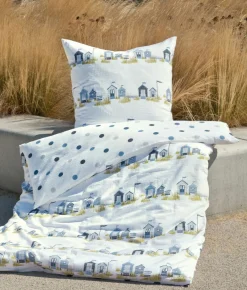 Janine Seersucker-Bettwäsche blau