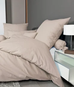 Janine Seersucker-Bettwäsche beigebraun