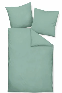 Janine Seersucker-Bettwäsche grün