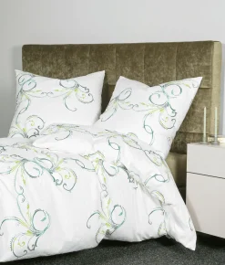 Janine Seersucker-Bettwäsche grün