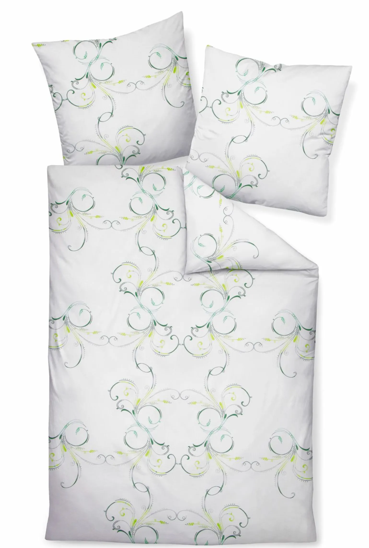 Janine Seersucker-Bettwäsche grün