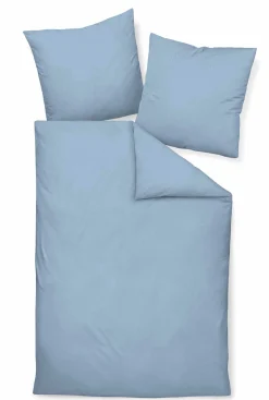 Janine Seersucker-Kissenbezug blau