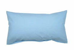 Janine Seersucker-Kissenbezug blau