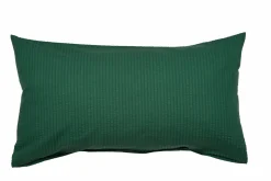 Janine Seersucker-Kissenbezug grün