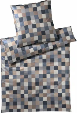 JOOP! Mako-Satin-Bettwäsche blau