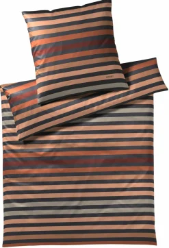 JOOP! Mako-Satin-Bettwäsche rotbraun